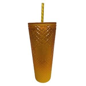 Starbucks 2022 Summer Orange Mango Ombre Jeweled Venti Cold Cup Tumbler 24oz